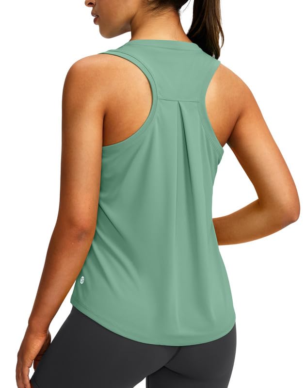 Women's Workout Tops Racerback Athletic Tank Tops | Sleeveless, Loose Fit, Crew Neck, Ultra-soft, Moisture Wicking, Yoga Running Gym Shirts for Women