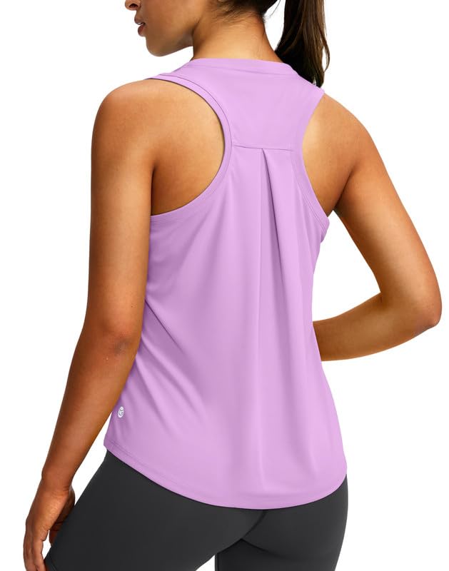 Women's Workout Tops Racerback Athletic Tank Tops | Sleeveless, Loose Fit, Crew Neck, Ultra-soft, Moisture Wicking, Yoga Running Gym Shirts for Women