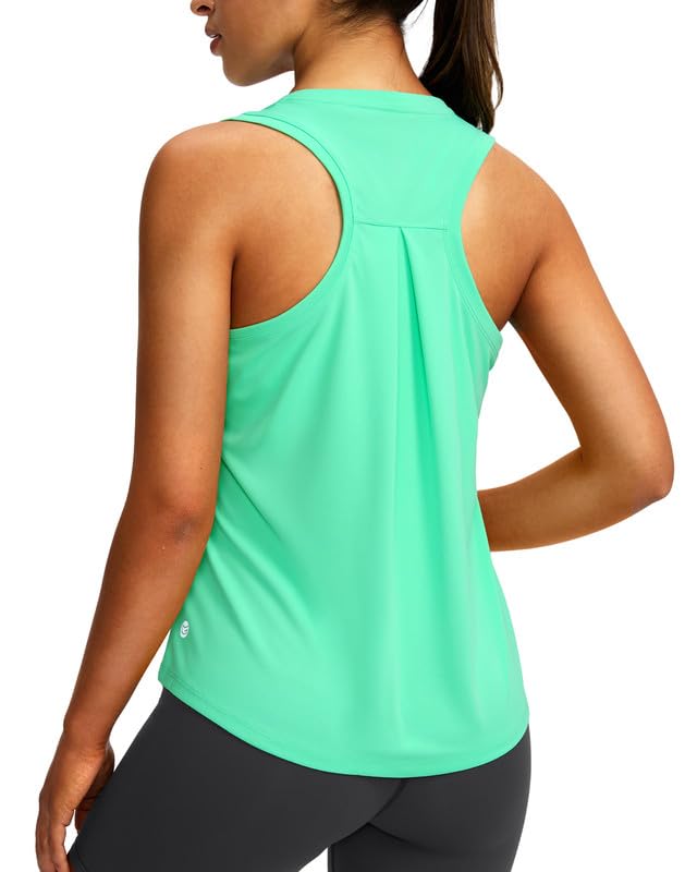 Women's Workout Tops Racerback Athletic Tank Tops | Sleeveless, Loose Fit, Crew Neck, Ultra-soft, Moisture Wicking, Yoga Running Gym Shirts for Women