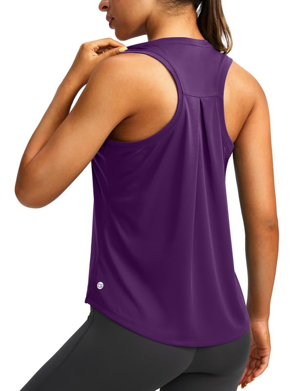 Women's Workout Tops Racerback Athletic Tank Tops | Sleeveless, Loose Fit, Crew Neck, Ultra-soft, Moisture Wicking, Yoga Running Gym Shirts for Women
