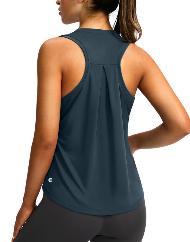 Women's Workout Tops Racerback Athletic Tank Tops | Sleeveless, Loose Fit, Crew Neck, Ultra-soft, Moisture Wicking, Yoga Running Gym Shirts for Women