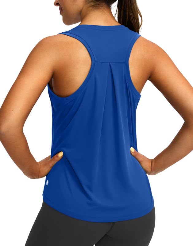 Women's Workout Tops Racerback Athletic Tank Tops | Sleeveless, Loose Fit, Crew Neck, Ultra-soft, Moisture Wicking, Yoga Running Gym Shirts for Women