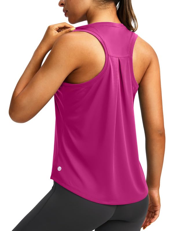 Women's Workout Tops Racerback Athletic Tank Tops | Sleeveless, Loose Fit, Crew Neck, Ultra-soft, Moisture Wicking, Yoga Running Gym Shirts for Women