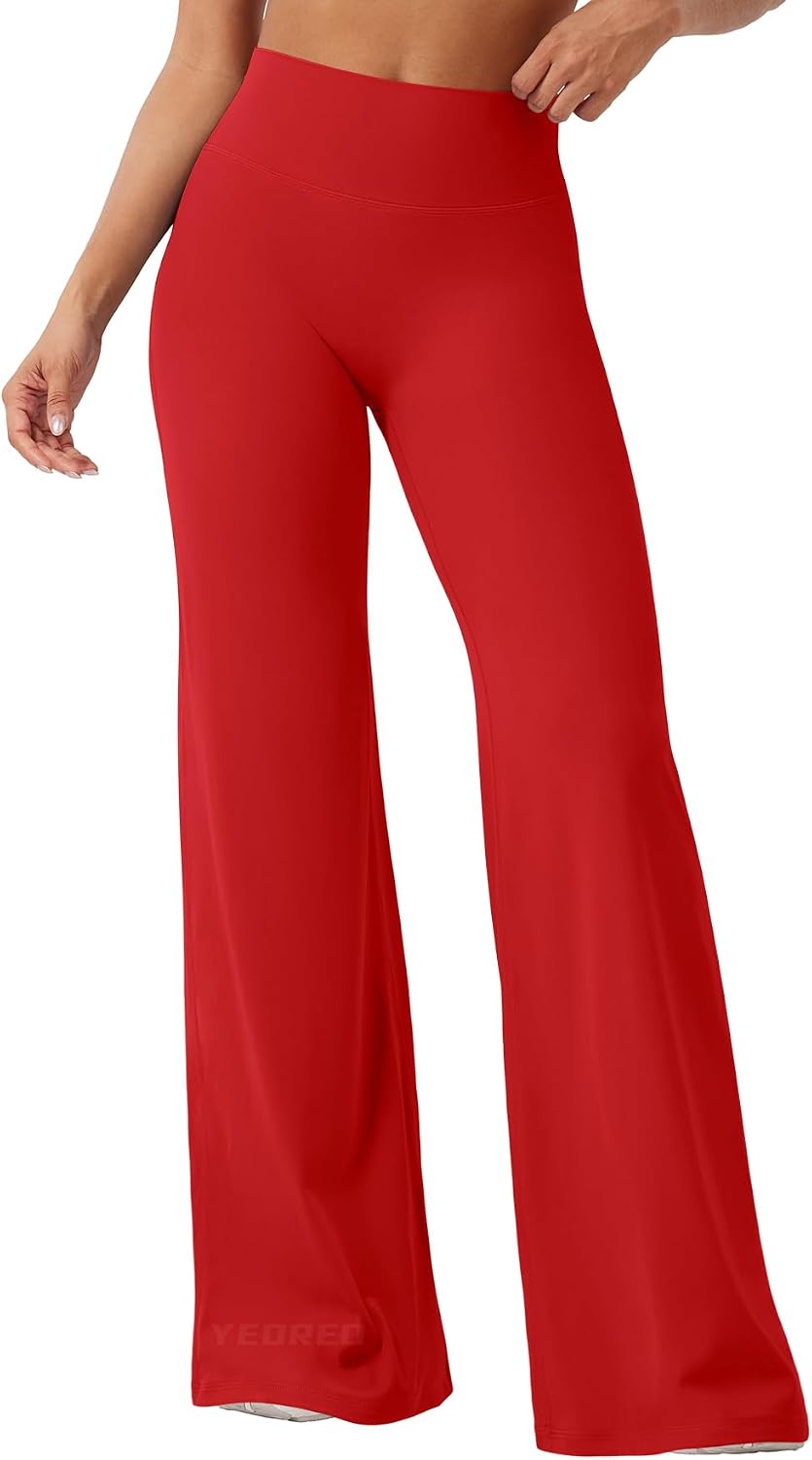 Workout Leggings Womens Straight Leggings Eddiy Gym Yoga Pants | 29"/31.5"/33"/35",No Front Seam,High Waist,Buttery,Booty Lifting,Wide Leg