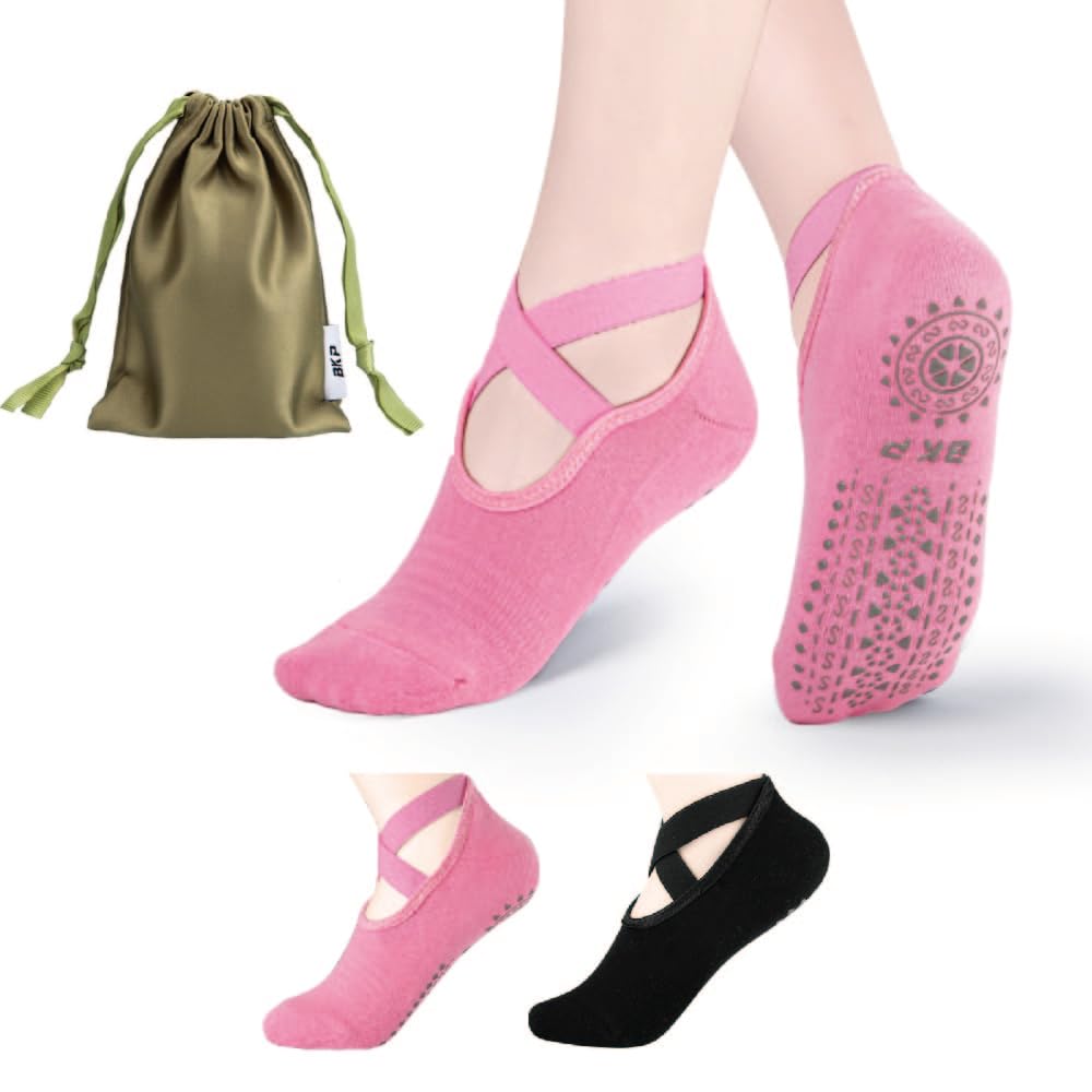 Yoga Socks for Women,Pilates Socks Non Slip Grip Socks Suitable for Ballet,Plasticity,Dance,Home,Training