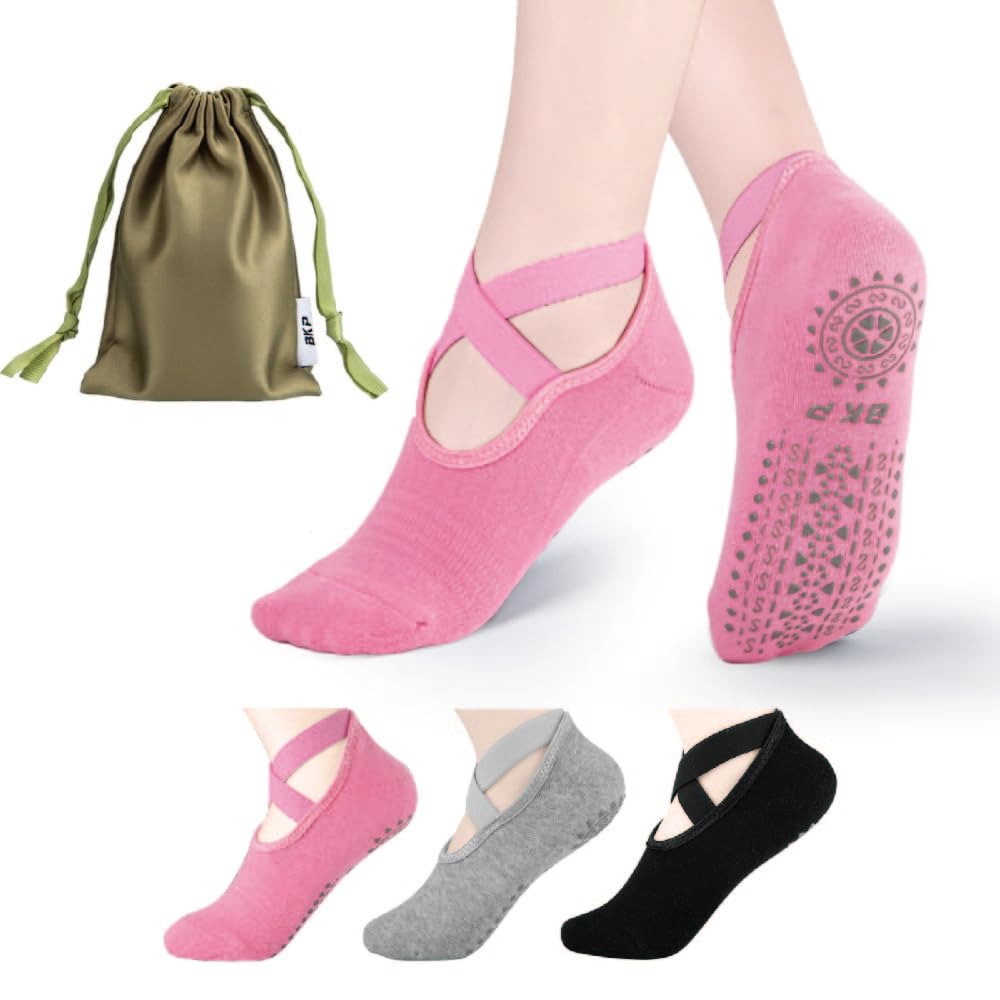 Yoga Socks for Women,Pilates Socks Non Slip Grip Socks Suitable for Ballet,Plasticity,Dance,Home,Training