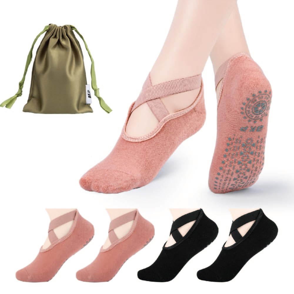 Yoga Socks for Women,Pilates Socks Non Slip Grip Socks Suitable for Ballet,Plasticity,Dance,Home,Training