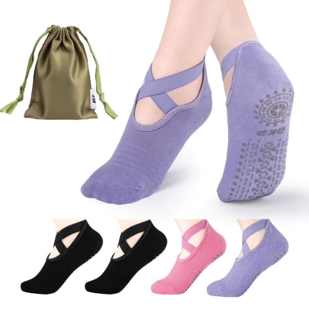 Yoga Socks for Women,Pilates Socks Non Slip Grip Socks Suitable for Ballet,Plasticity,Dance,Home,Training