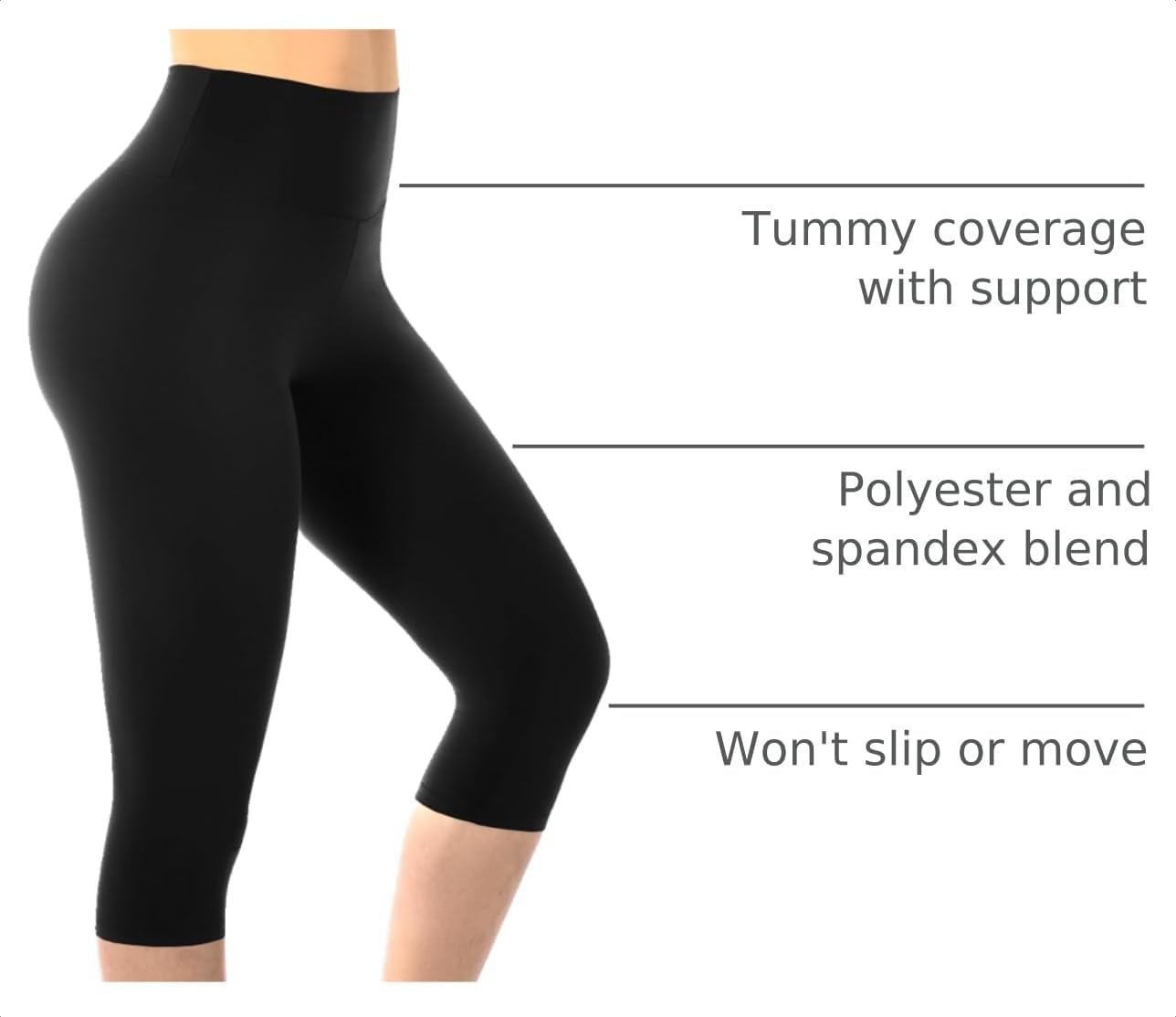 Capri Leggings for Women | High Waisted, Buttery Soft, Gym Yoga Workout