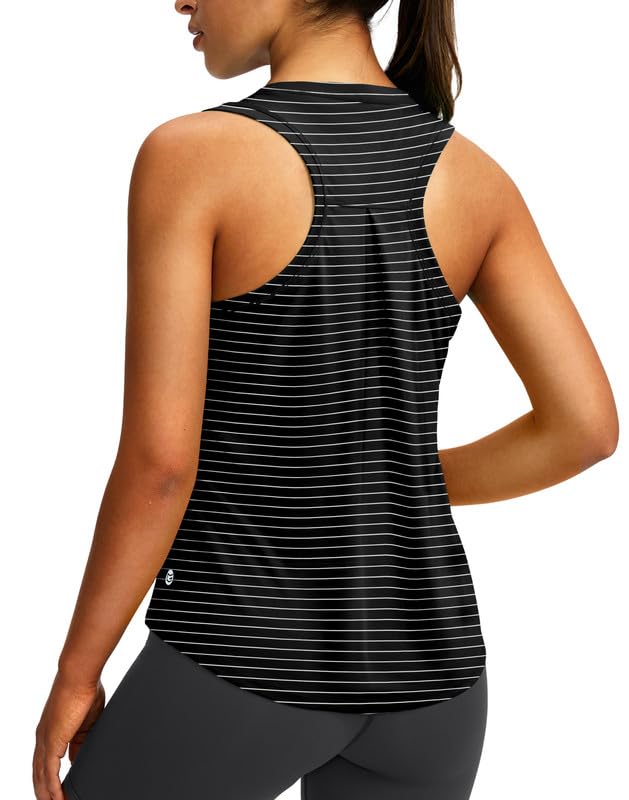 Women's Workout Tops Racerback Athletic Tank Tops | Sleeveless, Loose Fit, Crew Neck, Ultra-soft, Moisture Wicking, Yoga Running Gym Shirts for Women