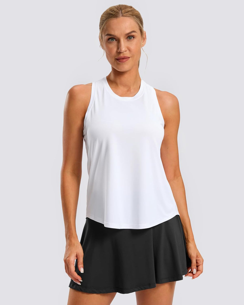 Women's Workout Tank Tops Racerback Athletic Gym Shirts | Lightweight, Quick Dry, Breathable, Moisture Wicking, Loose Fit, Sleeveless, for Running Yoga Sports Tennis Pilates