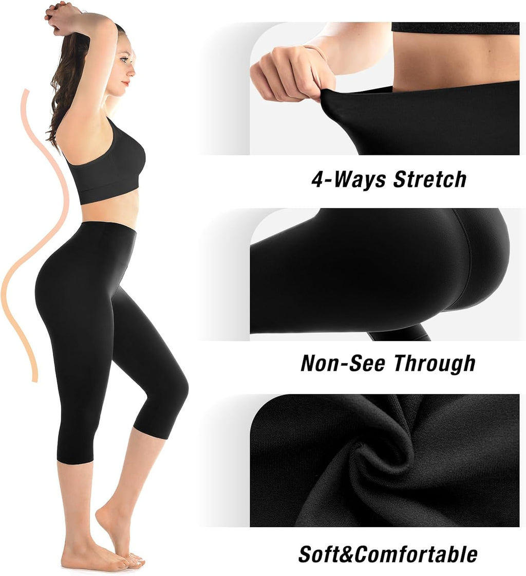 Capri Leggings for Women | High Waisted, Buttery Soft, Gym Yoga Workout