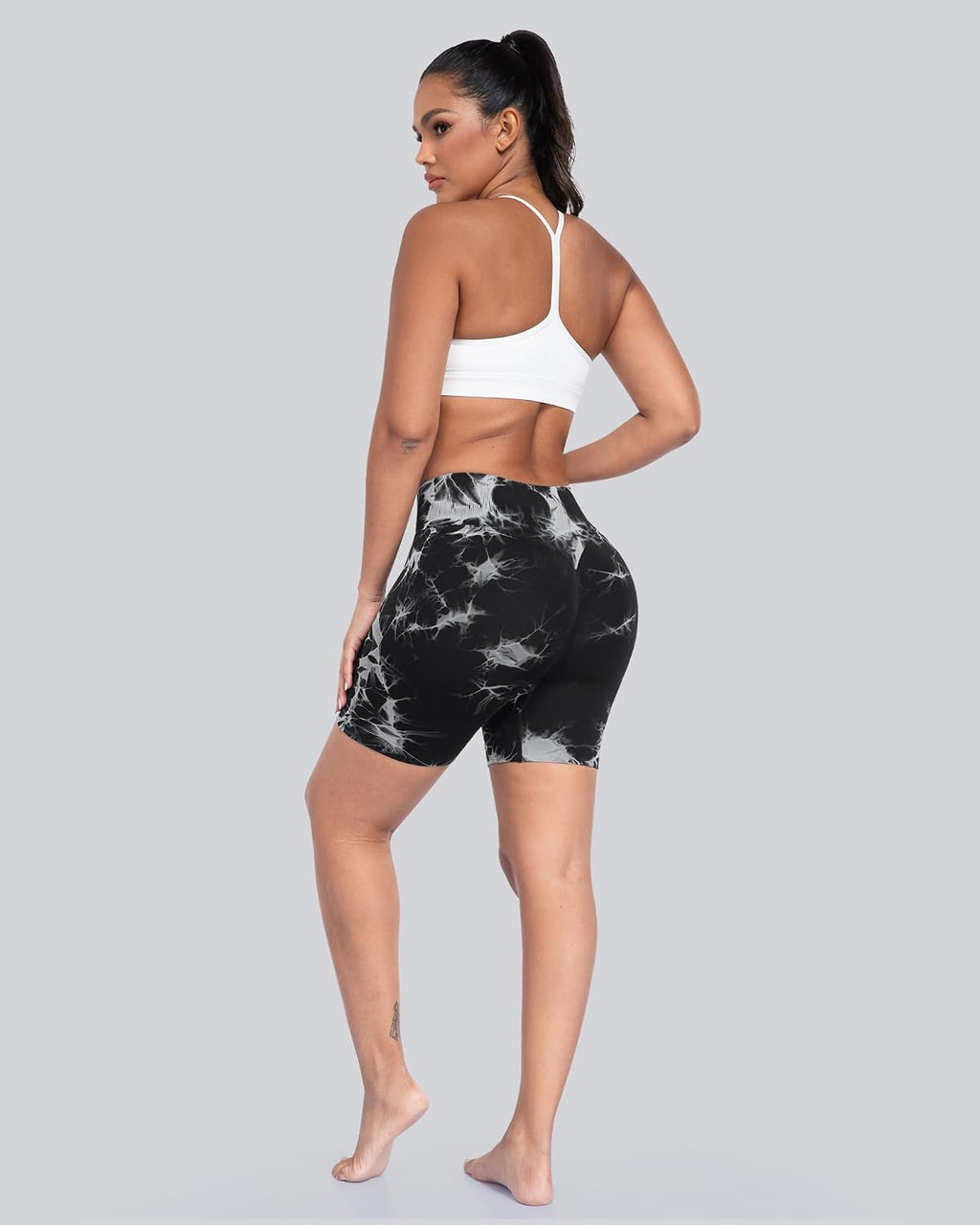 Workout Shorts for Women, High Waisted Butt Lifting Scrunch Sports Seamless Gym Shorts Set