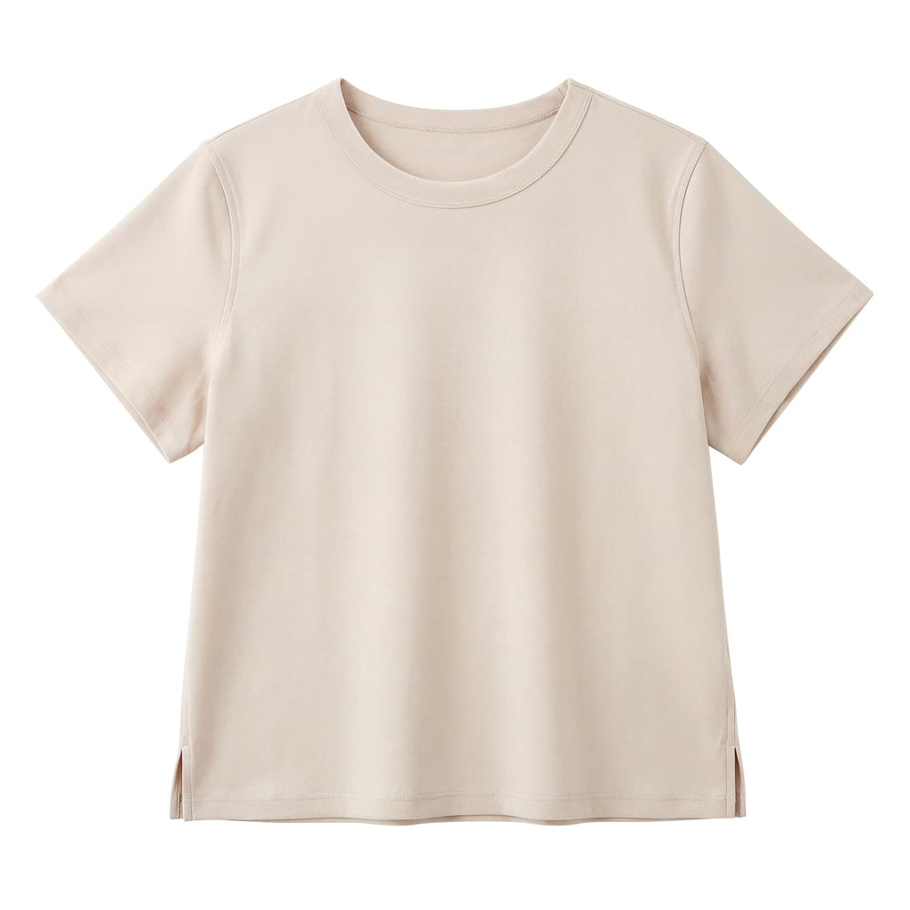 Women Cotton T Shirts Short Sleeve Basic Tees Casual Boxy Crop Tops | 100% cotton, Liquid ammonia, Silky feel, Slit sides, Double-stitched seams, Relaxed fit, Breathable, Comfort colors