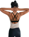 Womens Summer Workout Tops Sexy Backless Yoga Shirts Open Back Activewear Running Sports Gym Tank Tops