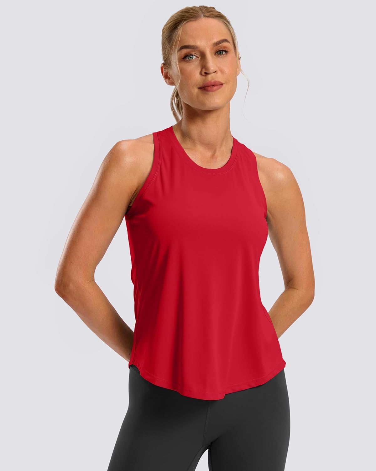Women's Workout Tank Tops Racerback Athletic Gym Shirts | Lightweight, Quick Dry, Breathable, Moisture Wicking, Loose Fit, Sleeveless, for Running Yoga Sports Tennis Pilates