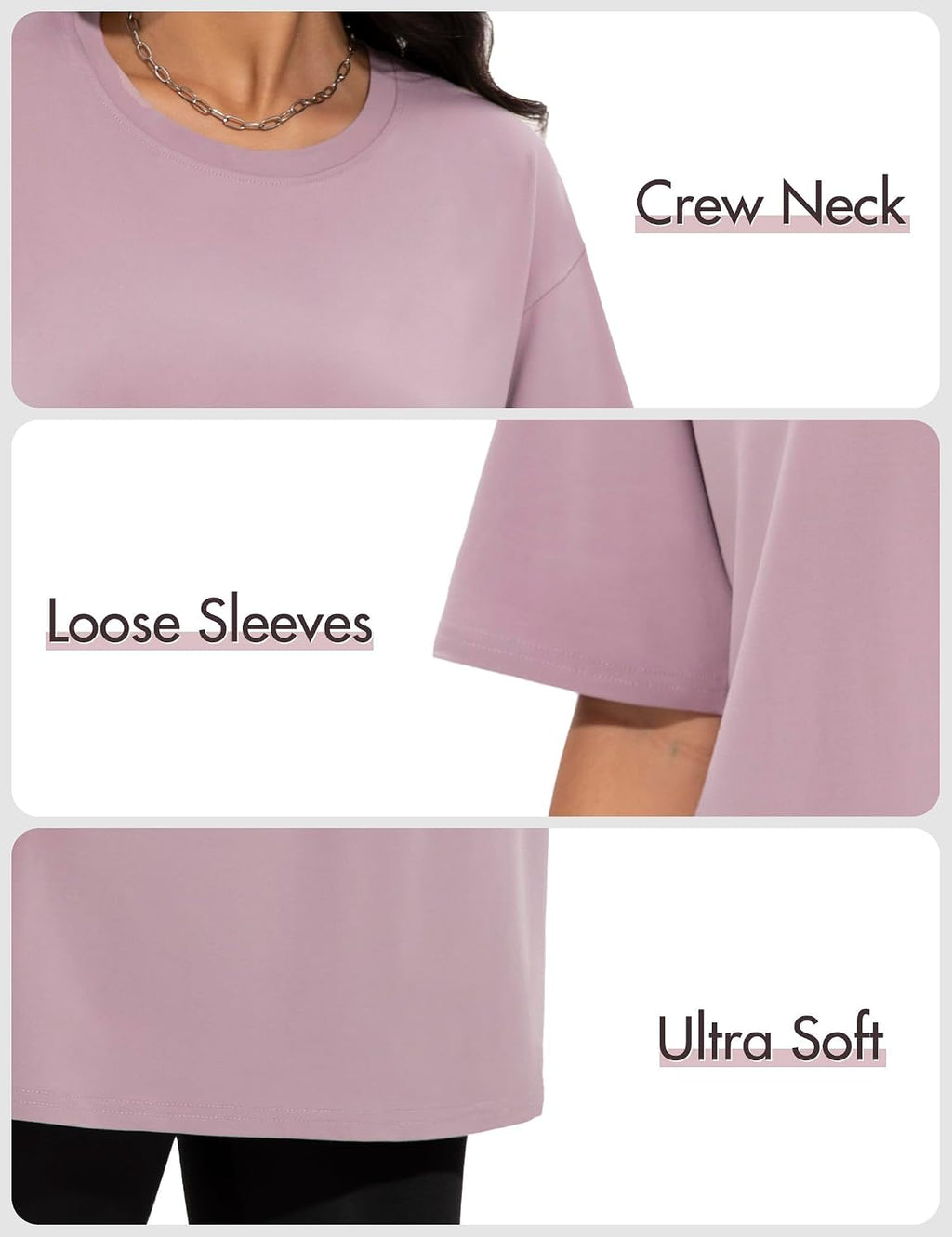 2/3/4 Pack Oversized Tshirts for Women Short Sleeves Workout Tops | Loose Fit, Crew Neck, Baggy, Summer, Casual, Gym, Plus Size, Plain, Tops, Fashion, Clothes, 2026