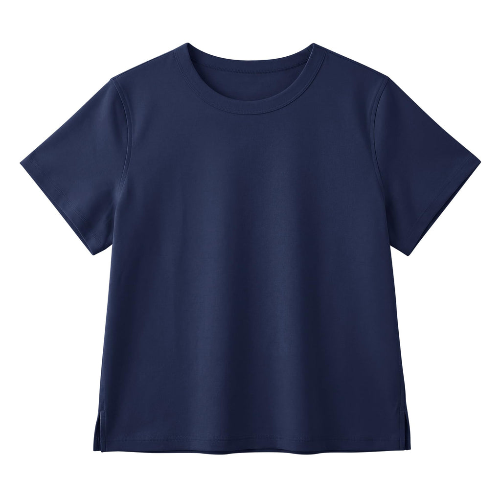 Women Cotton T Shirts Short Sleeve Basic Tees Casual Boxy Crop Tops | 100% cotton, Liquid ammonia, Silky feel, Slit sides, Double-stitched seams, Relaxed fit, Breathable, Comfort colors