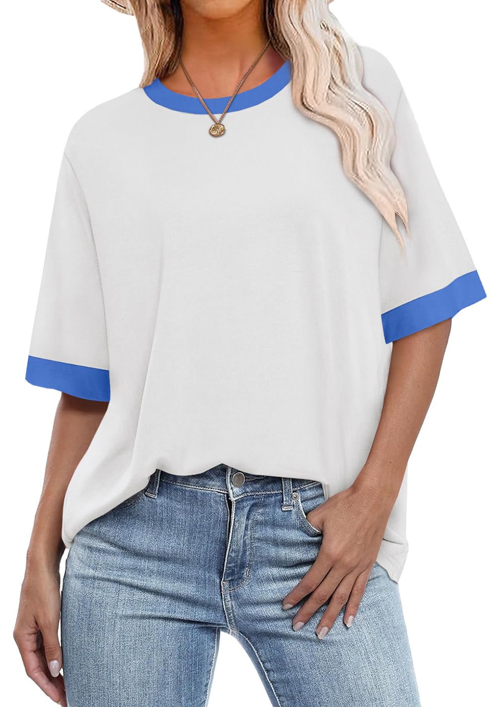 Summer Tops for Women 2026 Short Sleeve Shirts Dressy Casual Crew Neck Tshirts Fashion