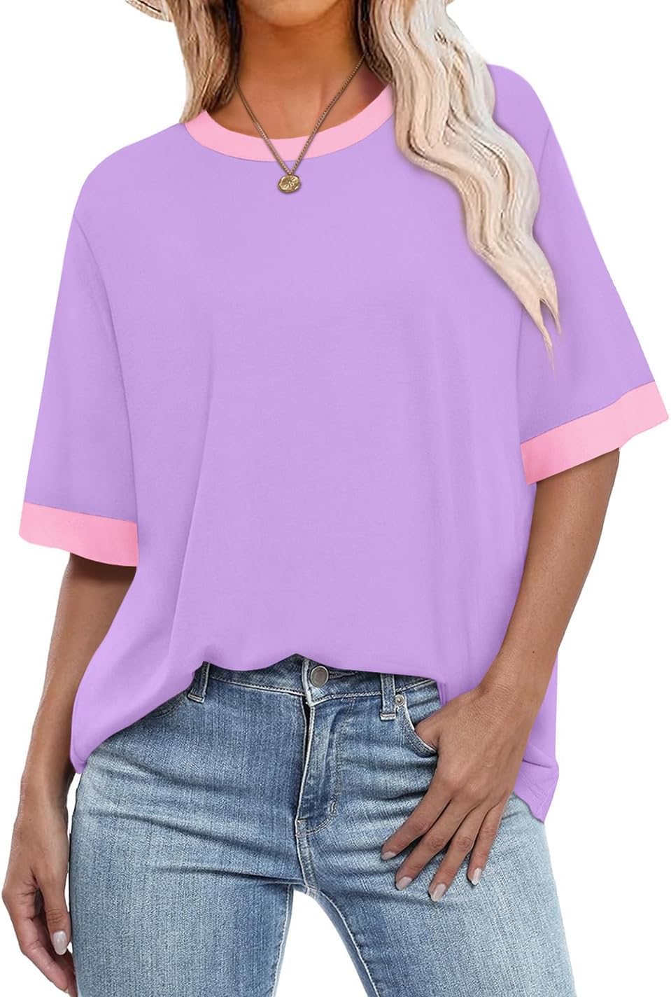 Summer Tops for Women 2026 Short Sleeve Shirts Dressy Casual Crew Neck Tshirts Fashion