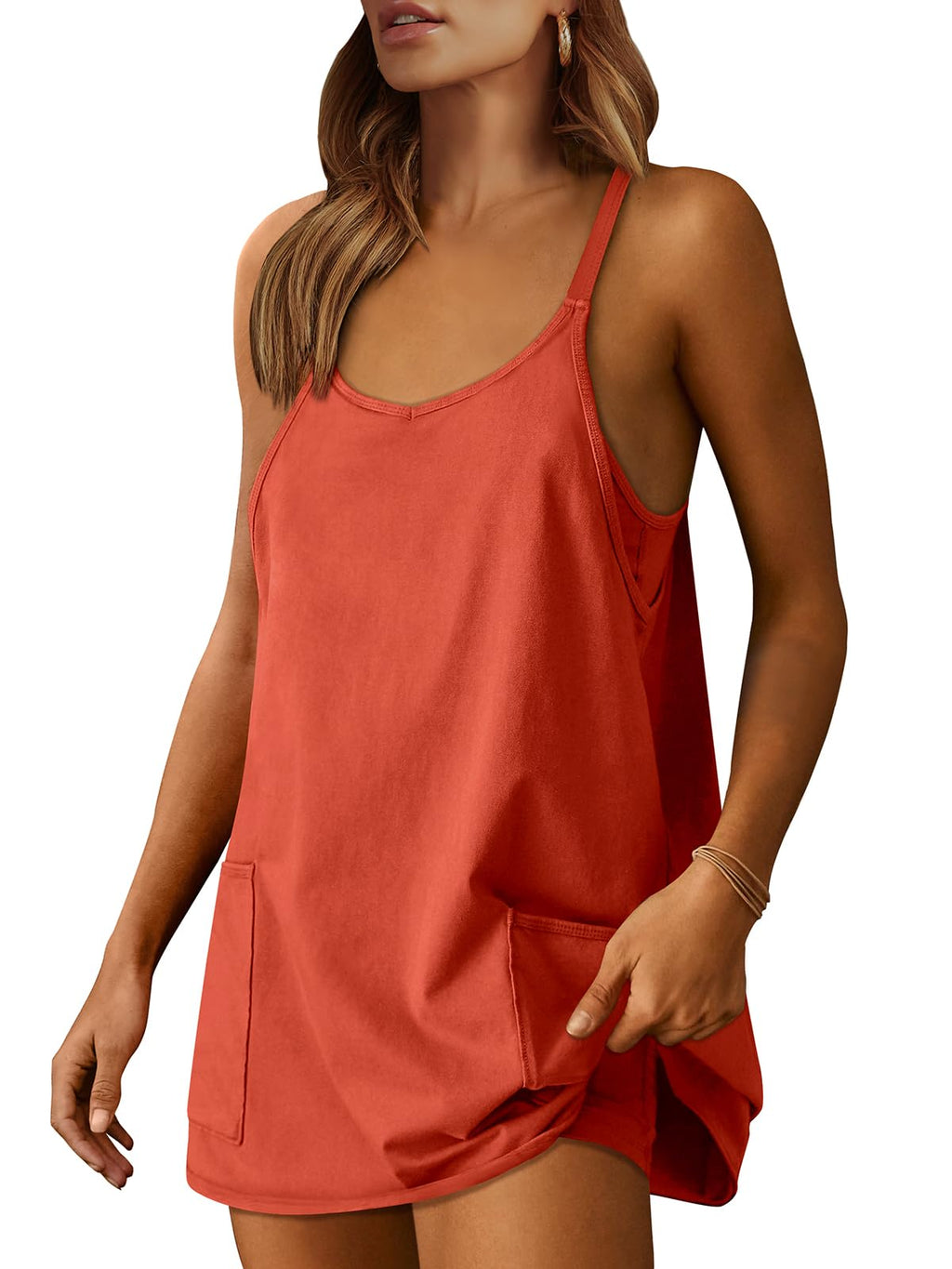 Women Athletic Dress Summer Tennis Workout Active Sports Mini Romper Dress Built in Shorts Travel Vacation Clothes