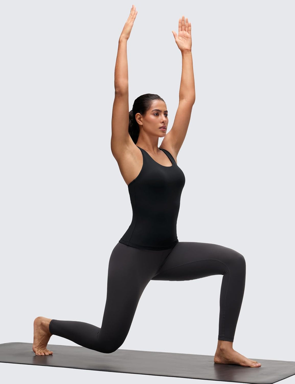 YOGA Racerback Tank Tops | Light Support, Built in Bra, Removable Pads, Yoga, Extremely Soft, Scoop Neck, for Women