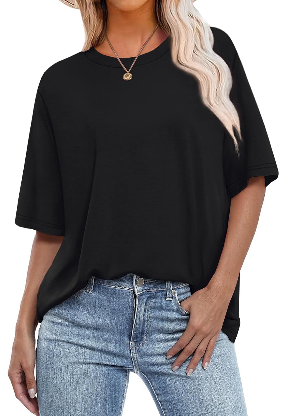 Summer Tops for Women 2026 Short Sleeve Shirts Dressy Casual Crew Neck Tshirts Fashion