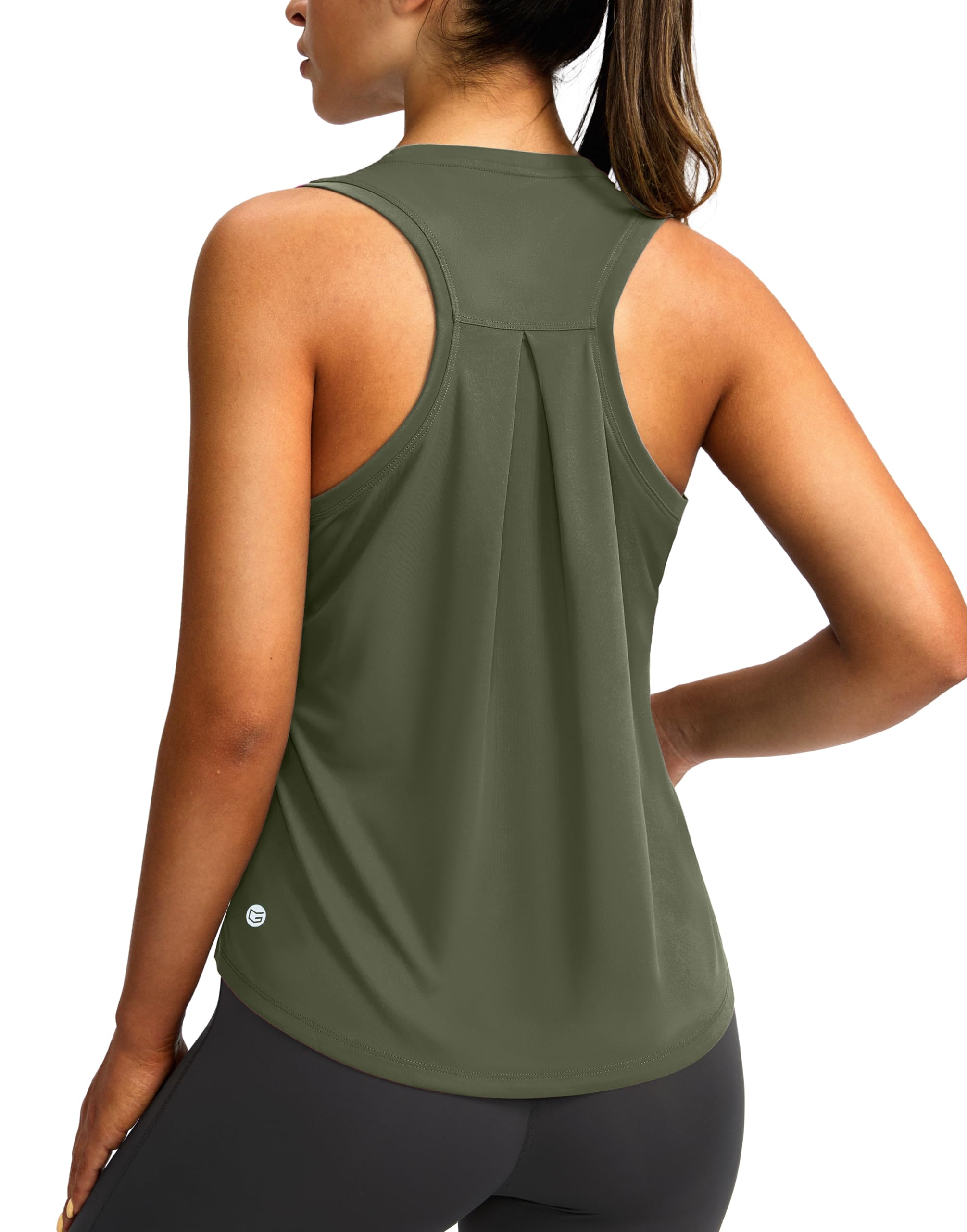 Women's Workout Tops Racerback Athletic Tank Tops | Sleeveless, Loose Fit, Crew Neck, Ultra-soft, Moisture Wicking, Yoga Running Gym Shirts for Women