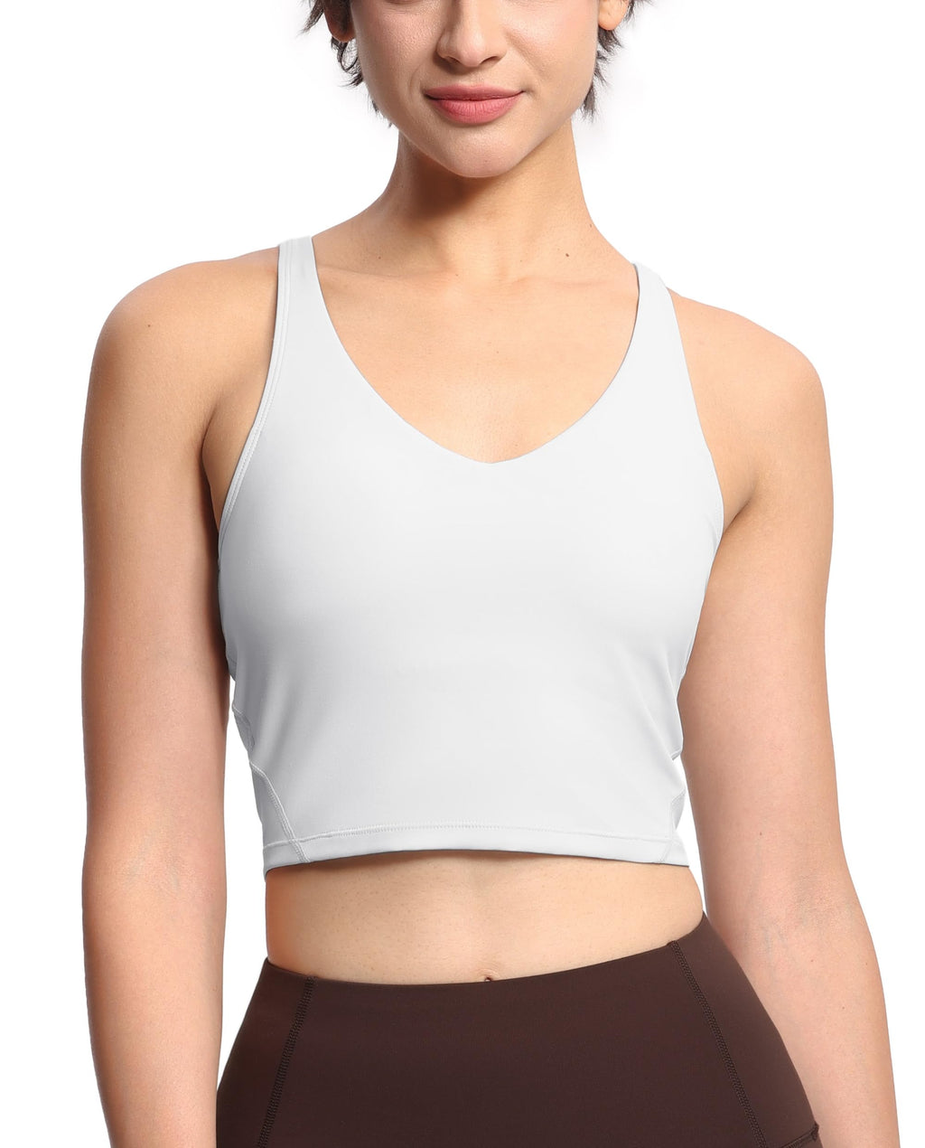Womens' Sports Bra Longline Wirefree Padded with Medium Support