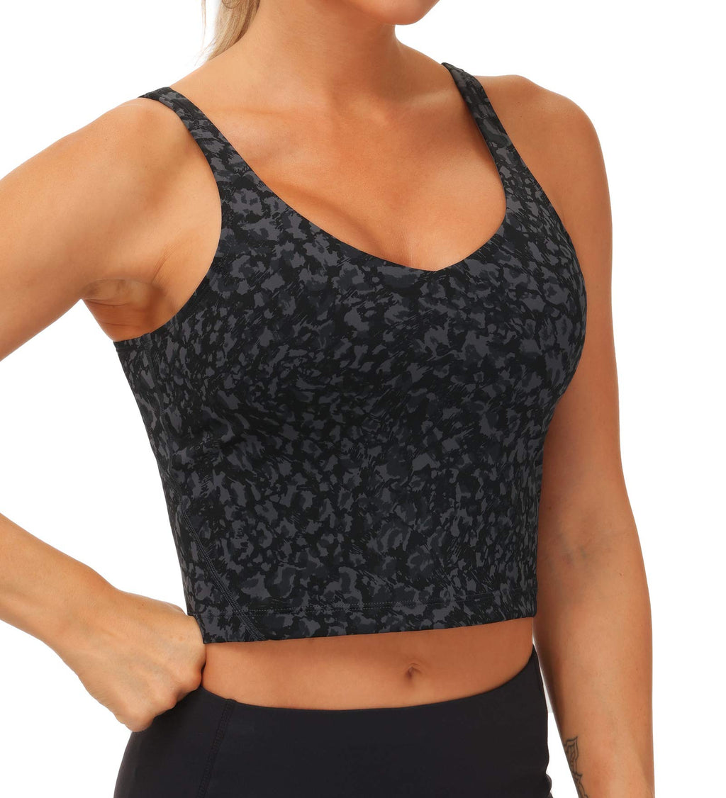 Womens' Sports Bra Longline Wirefree Padded with Medium Support