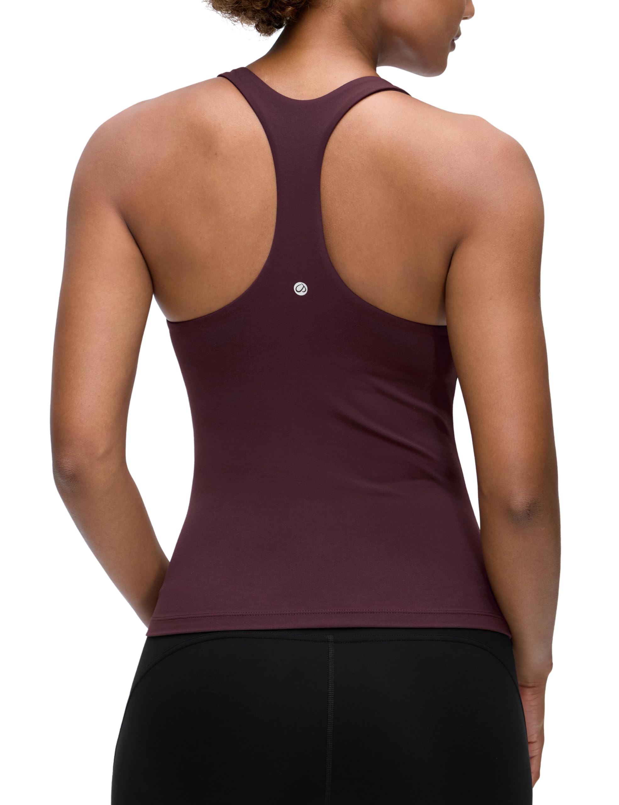 YOGA Racerback Tank Tops | Light Support, Built in Bra, Removable Pads, Yoga, Extremely Soft, Scoop Neck, for Women