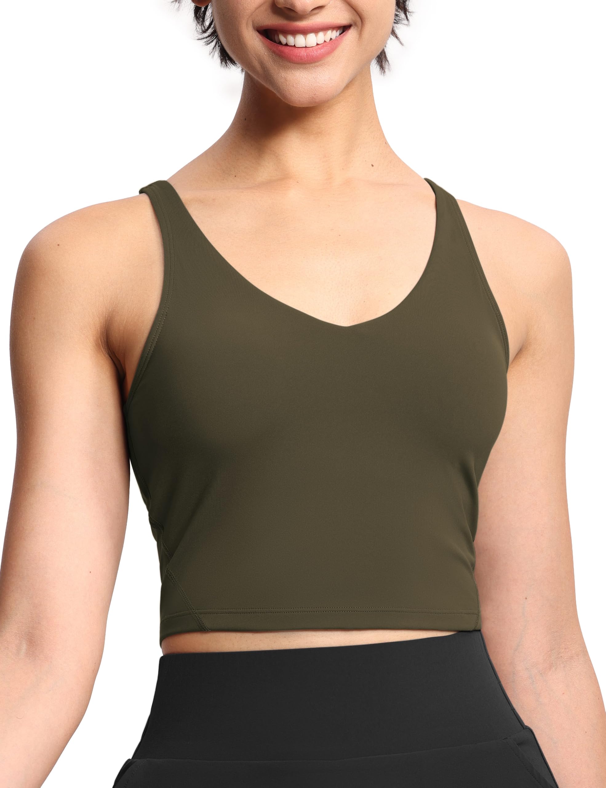 Womens' Sports Bra Longline Wirefree Padded with Medium Support