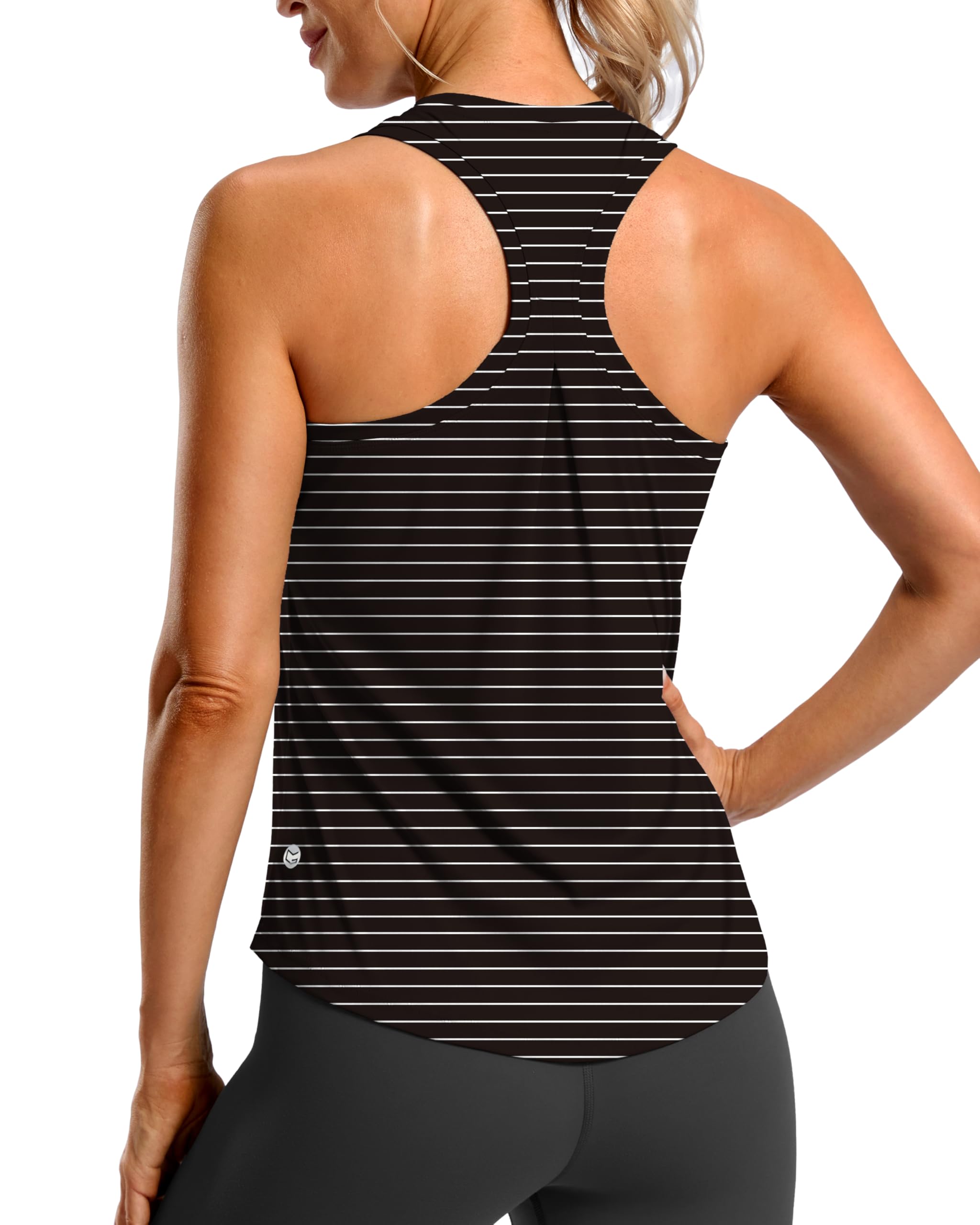 Women's Workout Tank Tops Racerback Athletic Gym Shirts | Lightweight, Quick Dry, Breathable, Moisture Wicking, Loose Fit, Sleeveless, for Running Yoga Sports Tennis Pilates