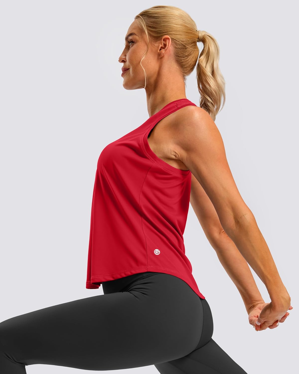 Women's Workout Tank Tops Racerback Athletic Gym Shirts | Lightweight, Quick Dry, Breathable, Moisture Wicking, Loose Fit, Sleeveless, for Running Yoga Sports Tennis Pilates