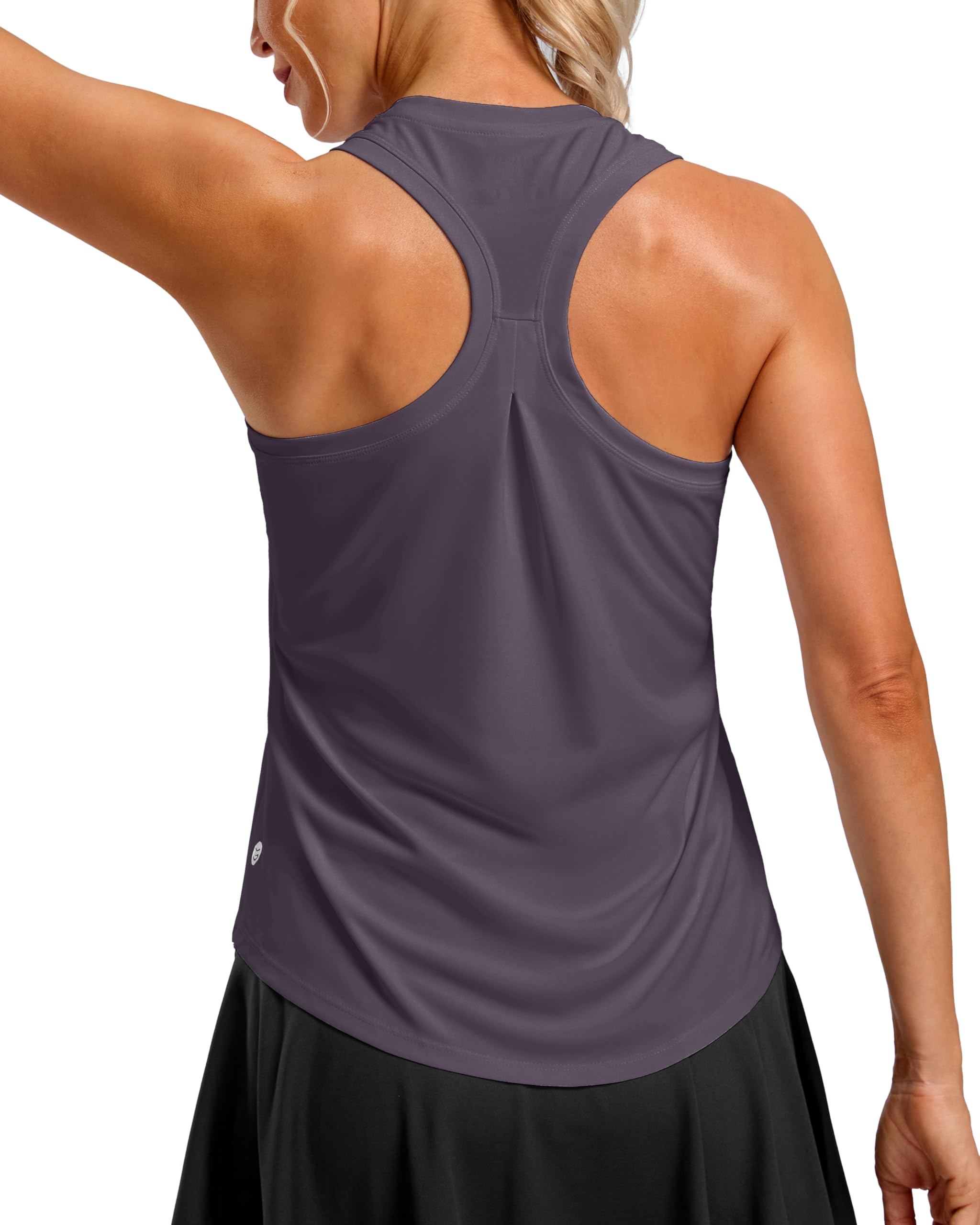 Women's Workout Tank Tops Racerback Athletic Gym Shirts | Lightweight, Quick Dry, Breathable, Moisture Wicking, Loose Fit, Sleeveless, for Running Yoga Sports Tennis Pilates