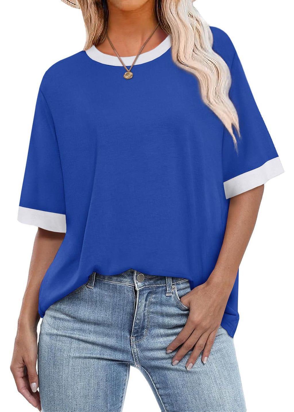 Summer Tops for Women 2026 Short Sleeve Shirts Dressy Casual Crew Neck Tshirts Fashion