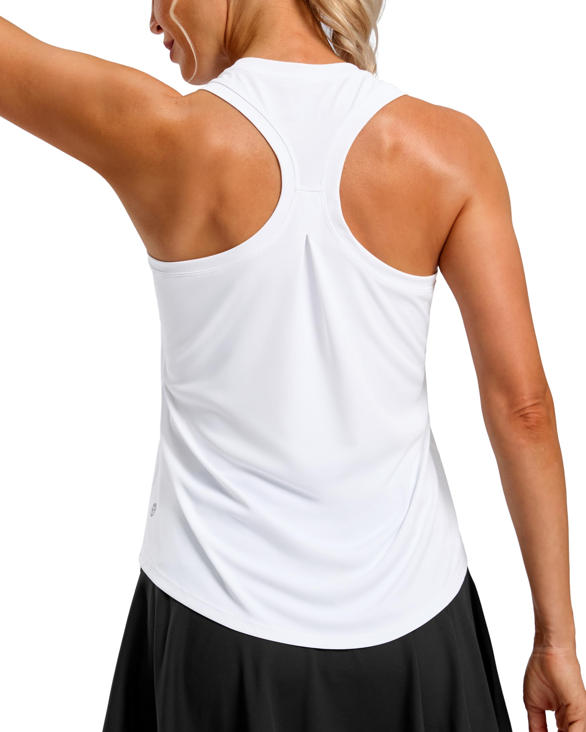 Women's Workout Tank Tops Racerback Athletic Gym Shirts | Lightweight, Quick Dry, Breathable, Moisture Wicking, Loose Fit, Sleeveless, for Running Yoga Sports Tennis Pilates