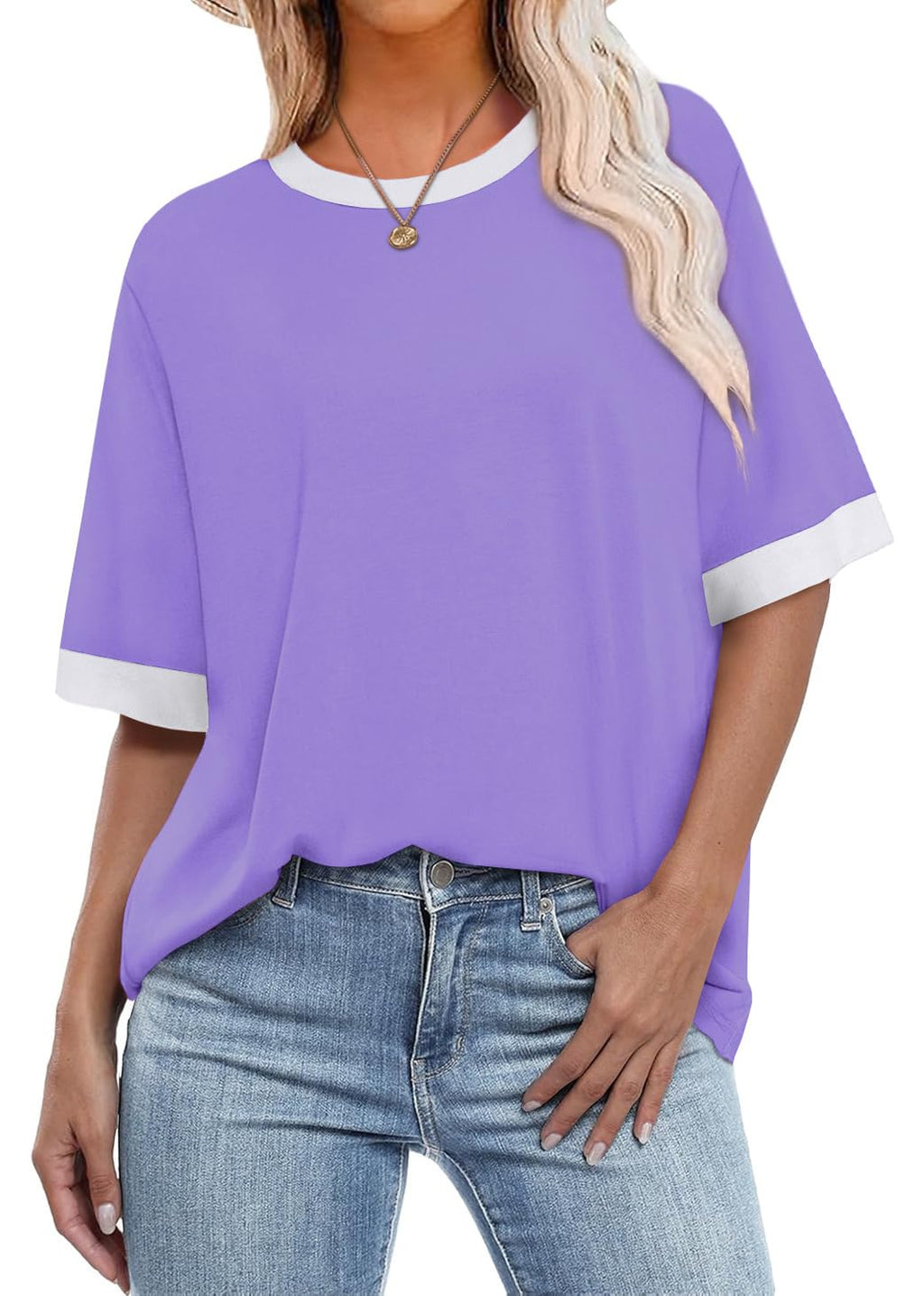 Summer Tops for Women 2026 Short Sleeve Shirts Dressy Casual Crew Neck Tshirts Fashion
