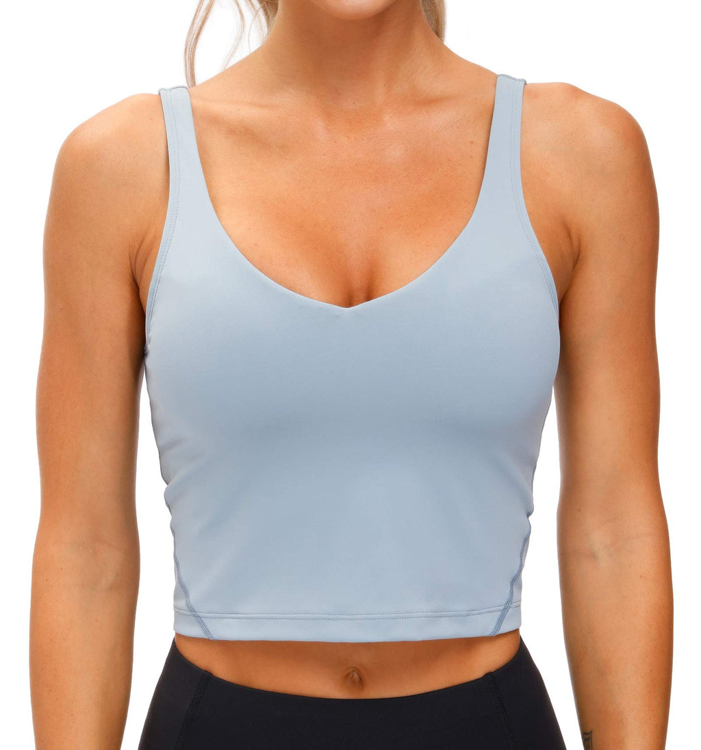 Womens' Sports Bra Longline Wirefree Padded with Medium Support