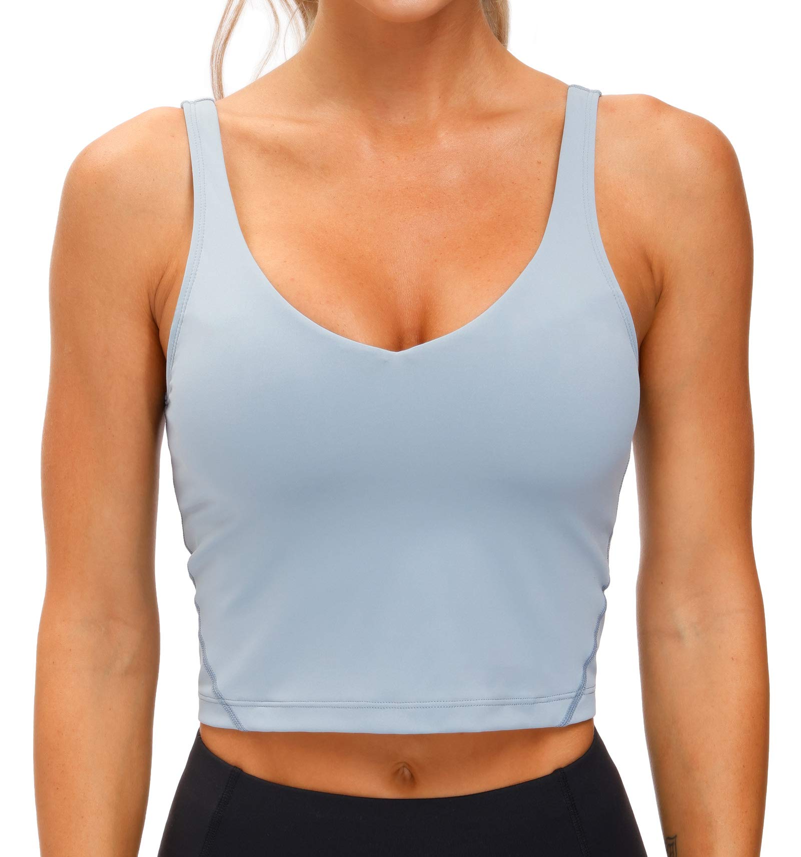 Womens' Sports Bra Longline Wirefree Padded with Medium Support