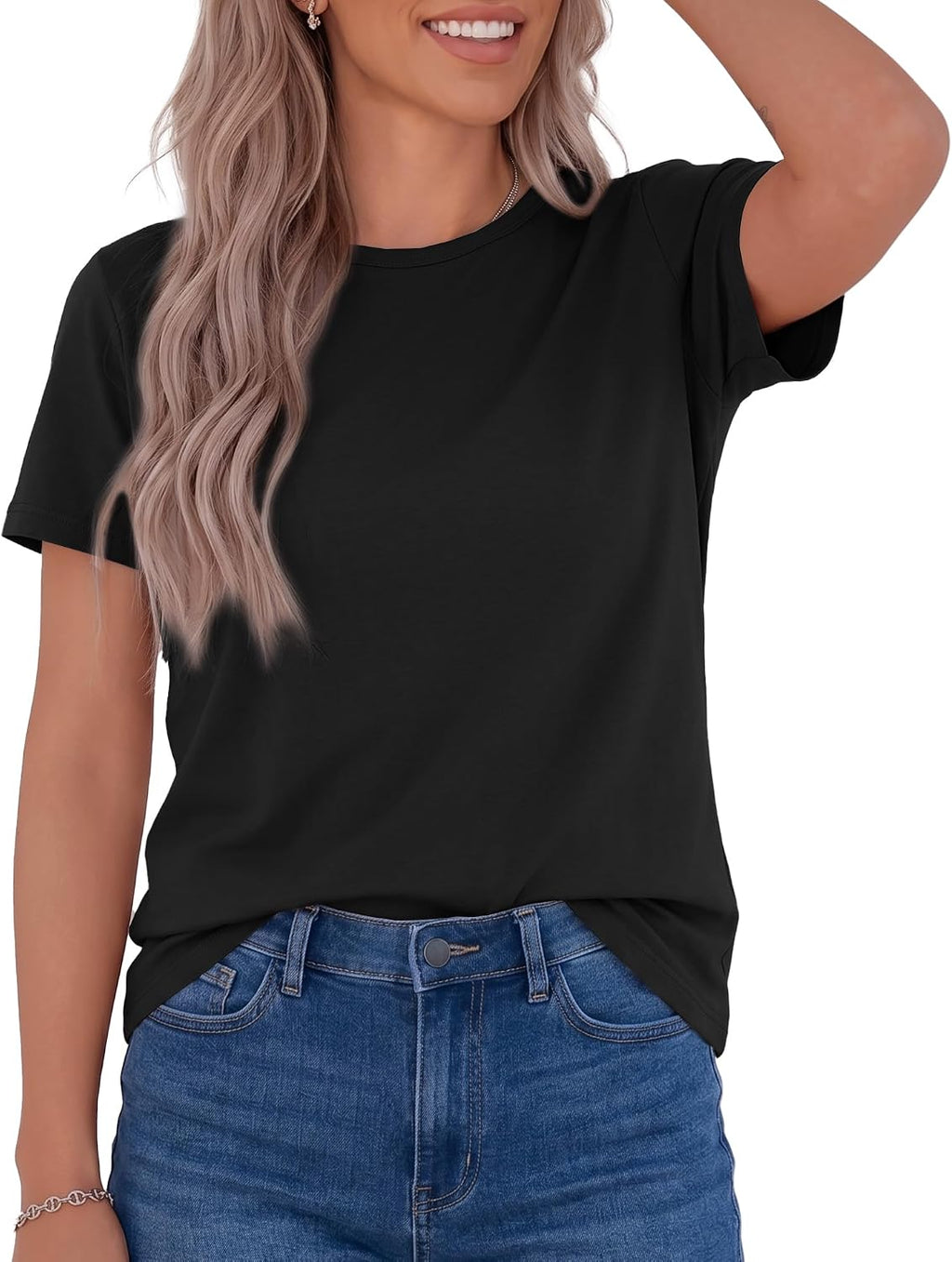 T Shirts for Women - Short Sleeve Spring Summer Tops Soft Basic Tees Beach Vacation Clothes for Casual 2026