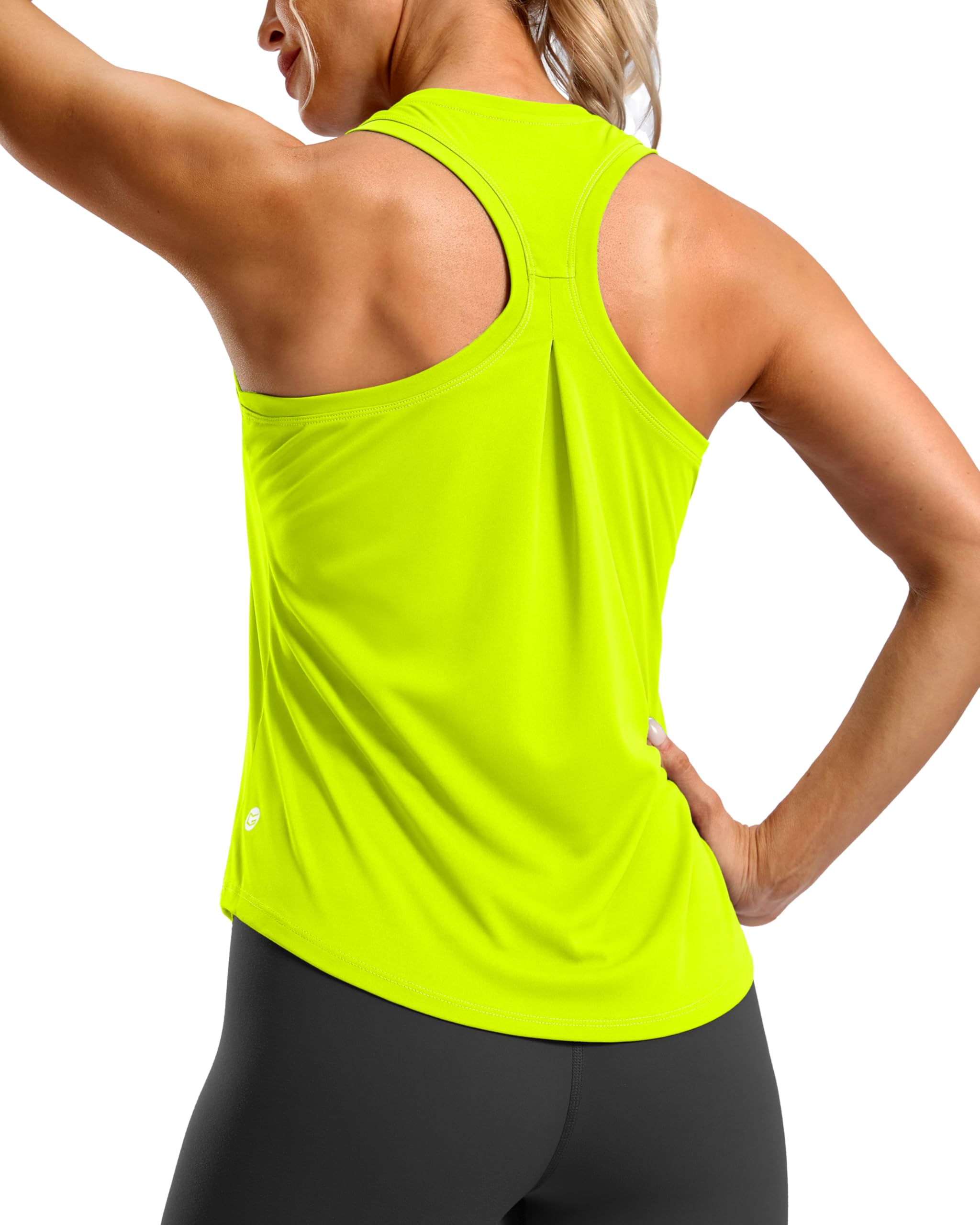 Women's Workout Tank Tops Racerback Athletic Gym Shirts | Lightweight, Quick Dry, Breathable, Moisture Wicking, Loose Fit, Sleeveless, for Running Yoga Sports Tennis Pilates