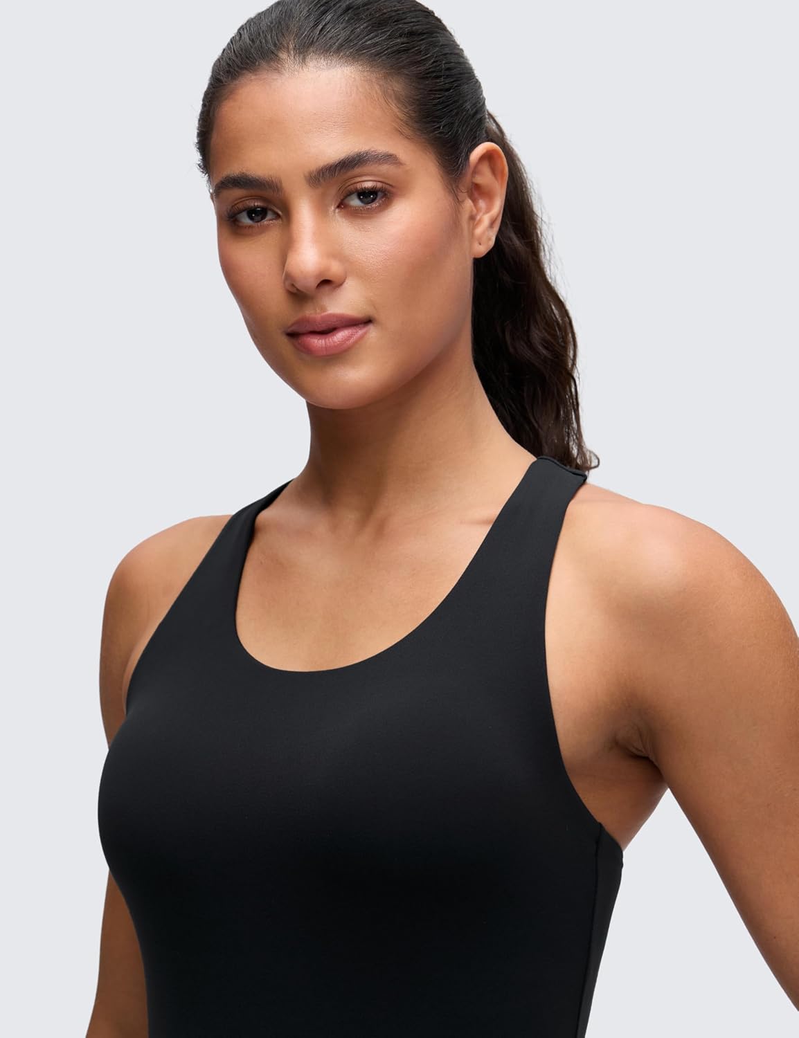YOGA Racerback Tank Tops | Light Support, Built in Bra, Removable Pads, Yoga, Extremely Soft, Scoop Neck, for Women