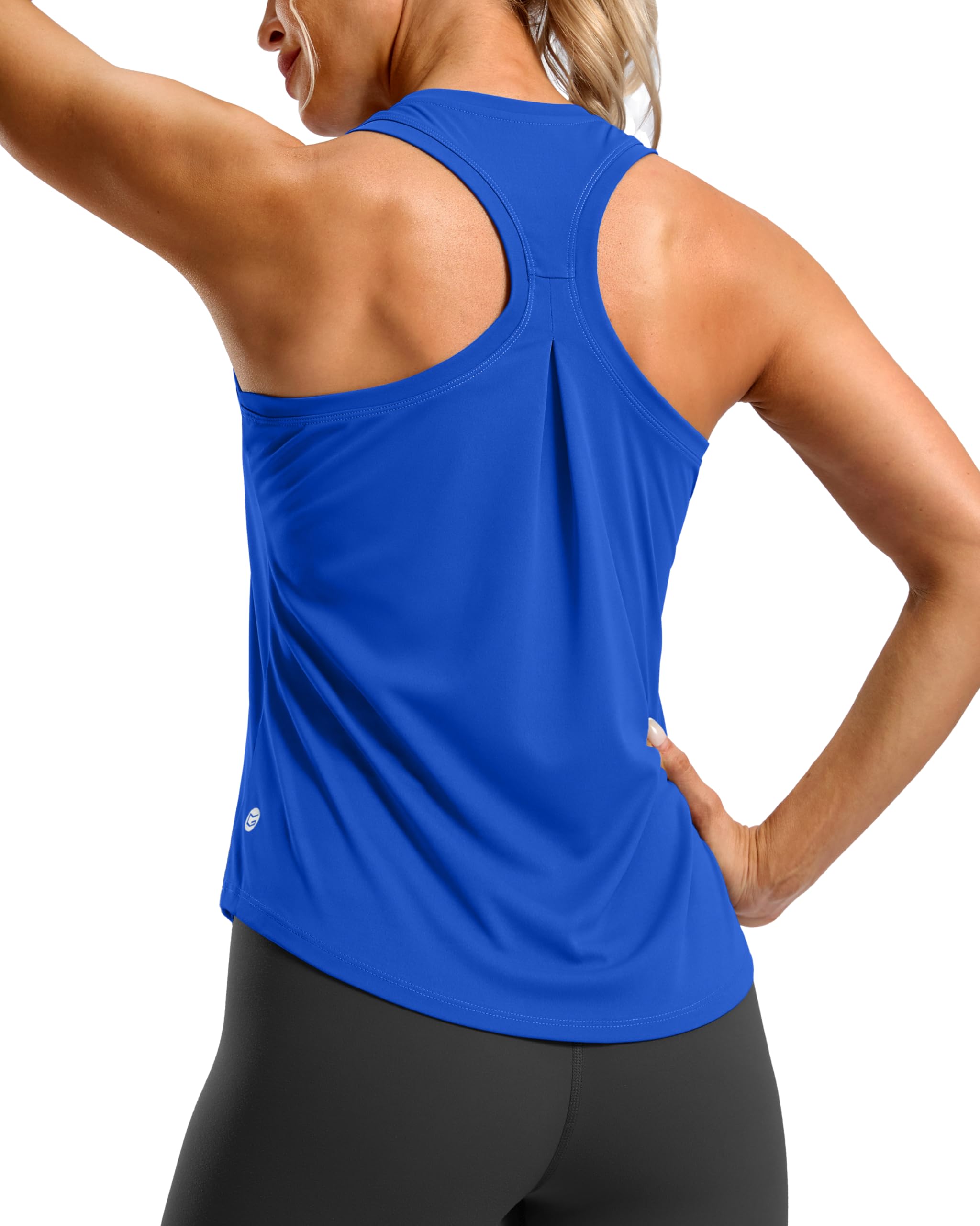 Women's Workout Tank Tops Racerback Athletic Gym Shirts | Lightweight, Quick Dry, Breathable, Moisture Wicking, Loose Fit, Sleeveless, for Running Yoga Sports Tennis Pilates