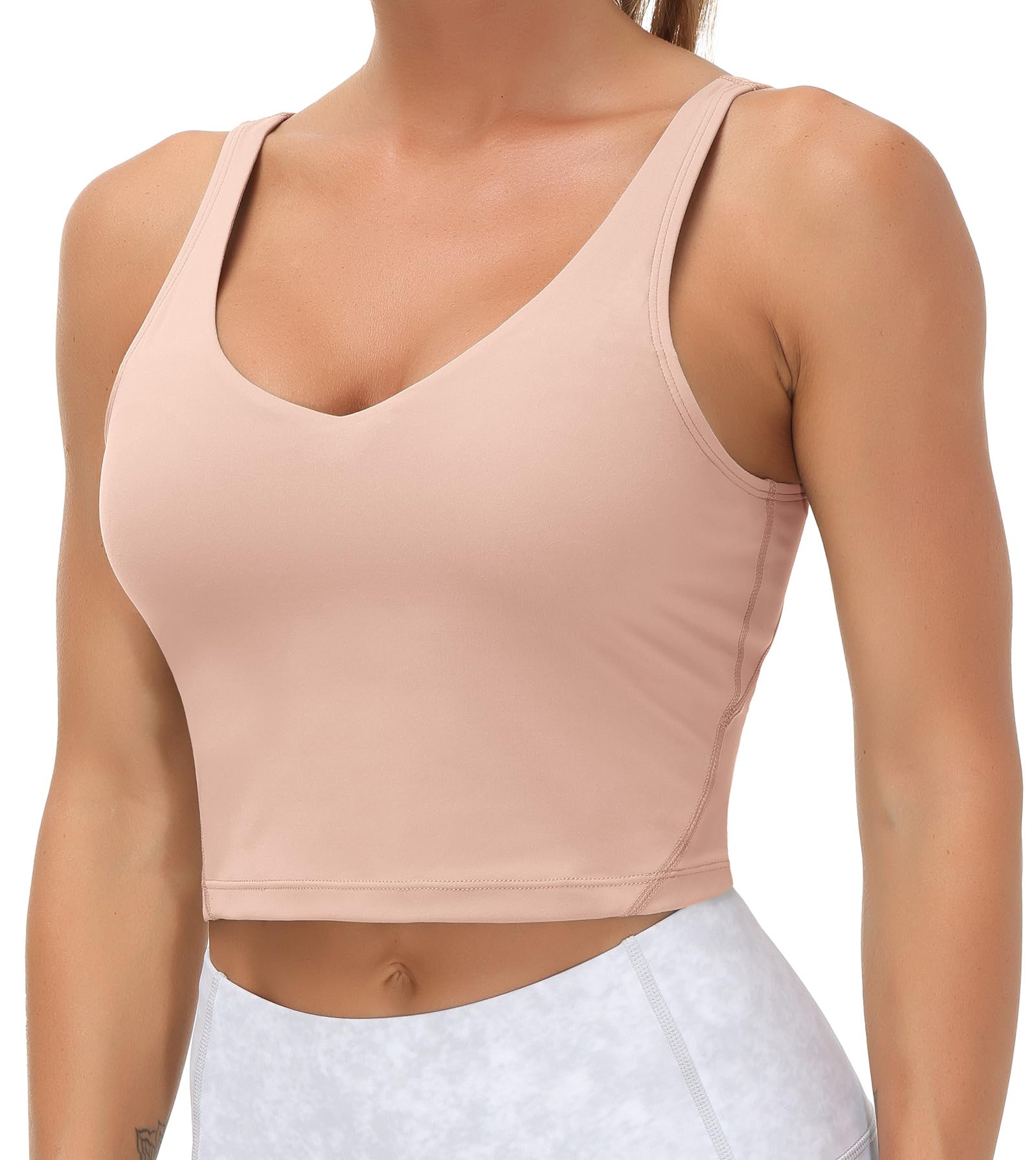 Womens' Sports Bra Longline Wirefree Padded with Medium Support