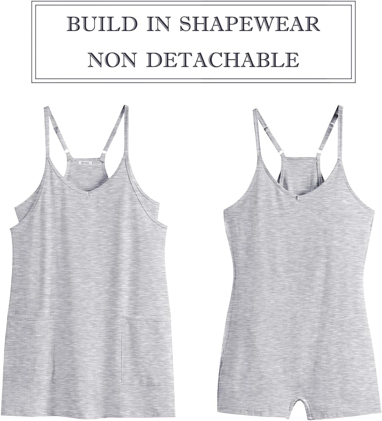 Women Athletic Dress Summer Tennis Workout Active Sports Mini Romper Dress Built in Shorts Travel Vacation Clothes