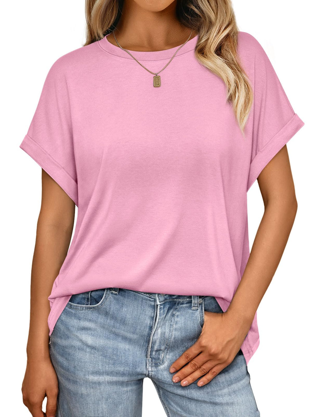 Women's Oversized Short Sleeve T Shirts Summer Tops | Plus Size Tshirt, Slim Fit, Dressy Casual Work Tee, Lightweight Soft Fabric, Spring Clothes, Cute Fashion Outfits