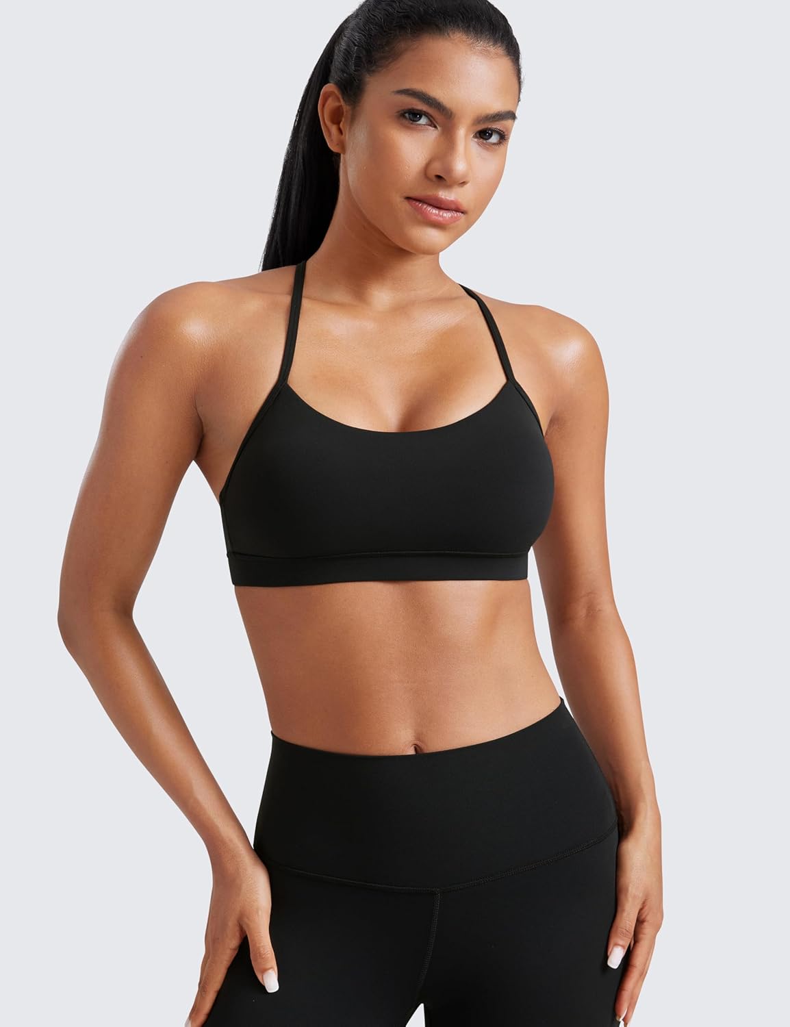 YOGA Y Back Sports Bras | Light Support, Removable Pads, Yoga, Extremely Soft, Scoop Neck, Spaghetti Strap, for Women