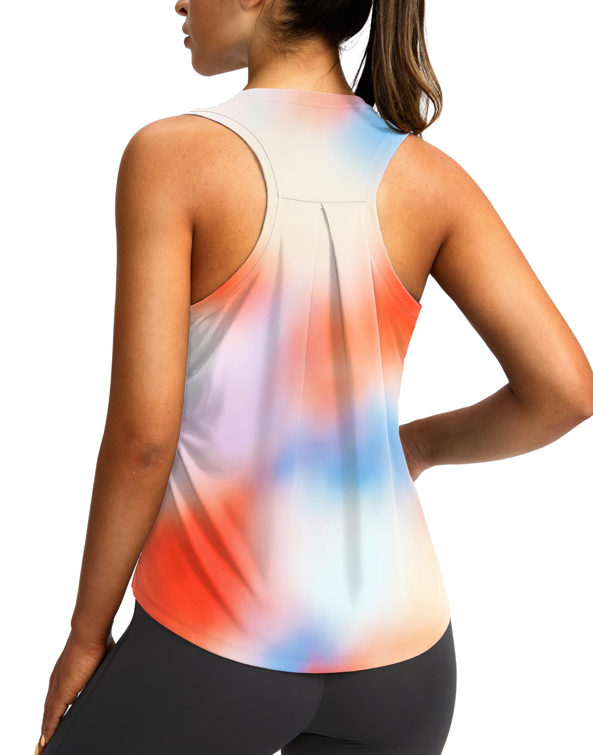 Women's Workout Tops Racerback Athletic Tank Tops | Sleeveless, Loose Fit, Crew Neck, Ultra-soft, Moisture Wicking, Yoga Running Gym Shirts for Women