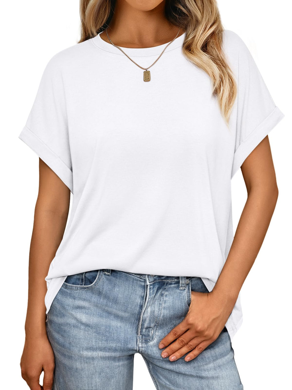 Women's Oversized Short Sleeve T Shirts Summer Tops | Plus Size Tshirt, Slim Fit, Dressy Casual Work Tee, Lightweight Soft Fabric, Spring Clothes, Cute Fashion Outfits